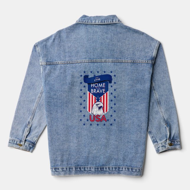 Veste En Jean American Eagle Accueil Du Courageux (Verso)