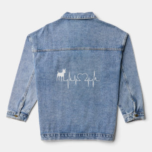 Veste En Jean American Toy Fox Terrier Chien Heartbeat