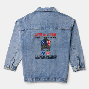 Veste En Jean American Veteran N'Est Pas Un Titre Pour Le Faible