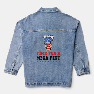 Veste En Jean Amérique Patriotique Usa Drapeau Temps Pour Un Meg