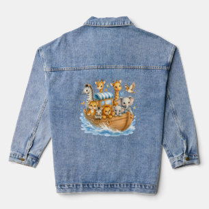 Veste En Jean Amis des animaux doux dans un bateau T-shirt pour