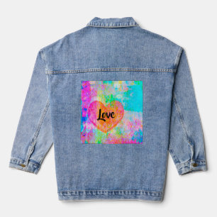 Veste En Jean Amour du cœur bohème