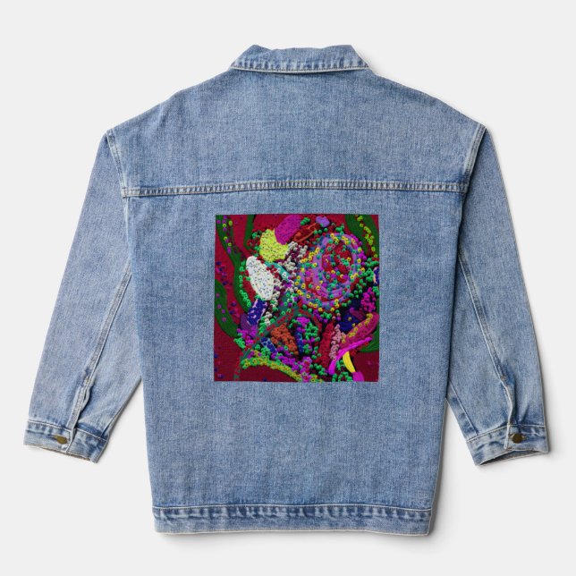 Veste En Jean Amour et Prospérité (Verso)