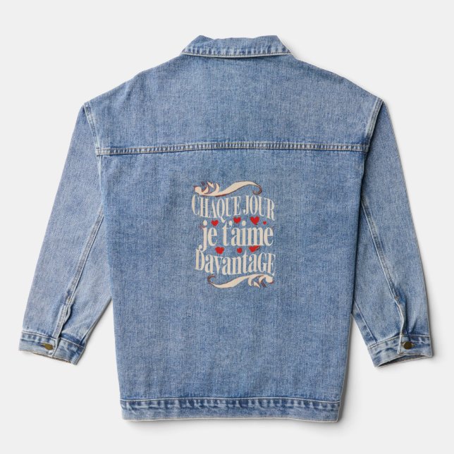 Veste En Jean Amour pour Toujours (Verso)