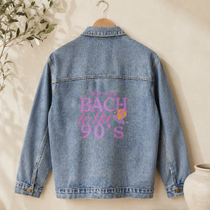 Veste En Jean Amusant Rose et Violet 90s Retro Enterrement de Vi