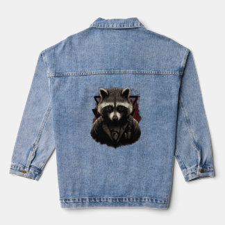 Veste En Jean Anarchy Raccoon Politique pour la classe libérale 