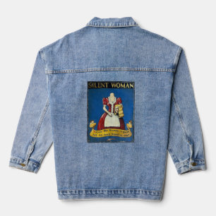 Veste En Jean Anciennes Enseignes de Pub, Femme Silencieuse