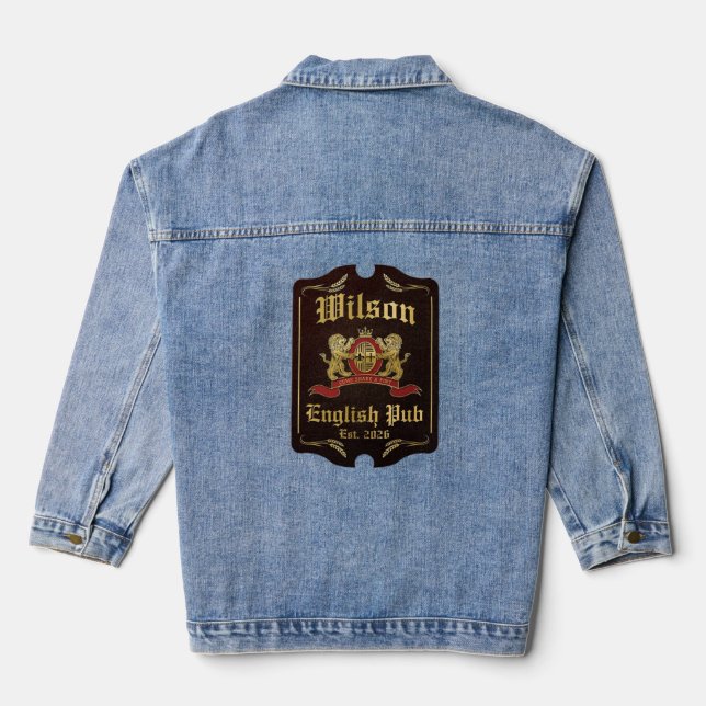 Veste En Jean Anciennes Enseignes de Pub, Wilson (Verso)