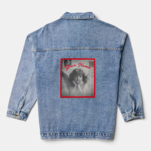 VESTE EN JEAN ANGE BLUE JEAN JACKET AVEC NOM