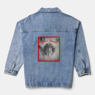 VESTE EN JEAN ANGE BLUE JEAN JACKET AVEC NOM