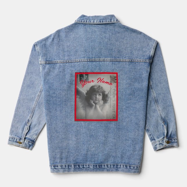 VESTE EN JEAN ANGE BLUE JEAN JACKET AVEC NOM (Verso)