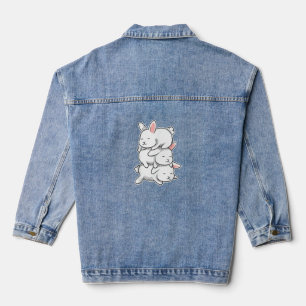 Veste En Jean Animal lapin - Animaux amusants Kawaii Rabbit