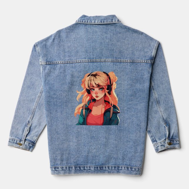 Veste En Jean Anime Serenade : Melody Turquoise (Verso)