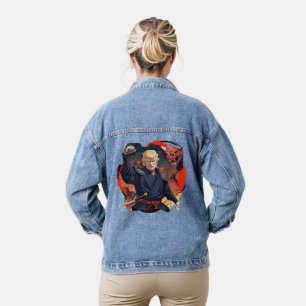 Veste En Jean Anime Trump - Poing levé