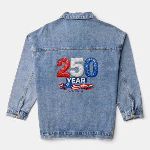 Veste En Jean Anniversaire patriotique 250 ans
