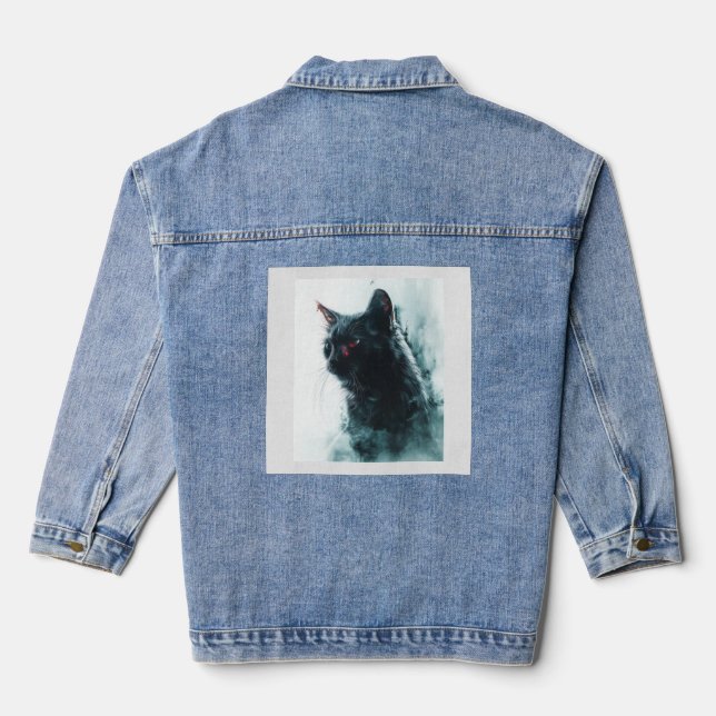 Veste En Jean Apocalypse du chat zombie (Verso)