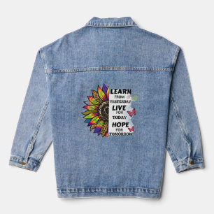 Veste En Jean Apprenez d'hier citations motivantes élégantes