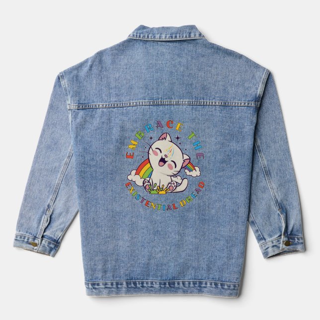 Veste En Jean Apprenez la crainte existentielle (Verso)