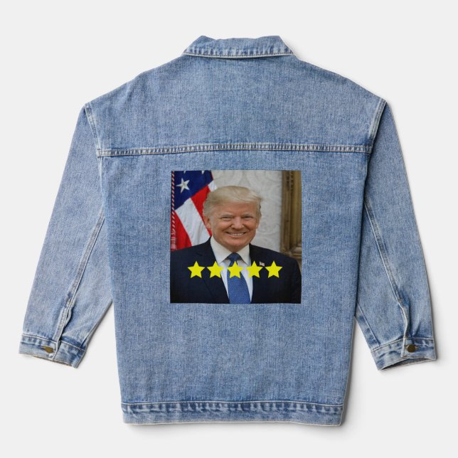 Veste En Jean Approbation du président Donald Trump (Verso)
