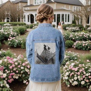 Veste En Jean Aquarelle Broadway Denim Jacket - NYC Theatre Art