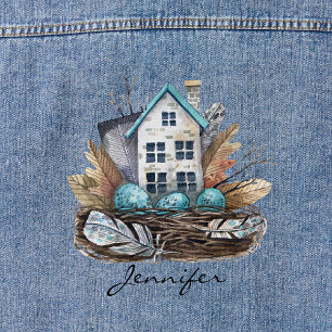 Veste En Jean Aquarelle Extraordinaire Cottage Fairytale pour oi
