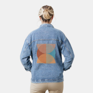 Veste En Jean Aquarelle géométrique Abstraite moderne
