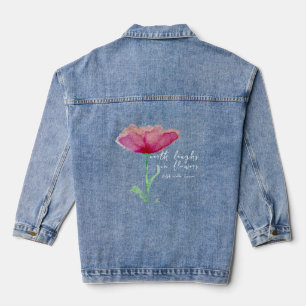 Veste En Jean Aquarelle rose Floral