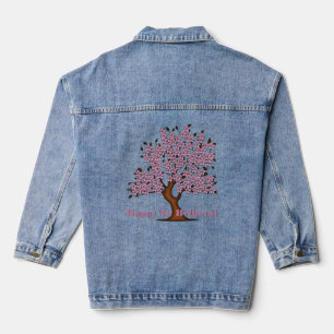 Veste En Jean Arbre à fleurs rose Tu B. Shevat