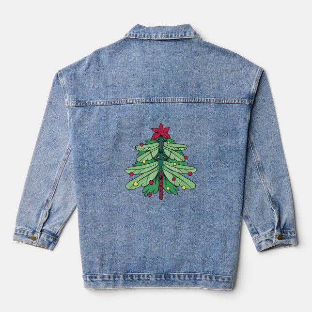Veste En Jean Arbre de Noël des libellules (Verso)