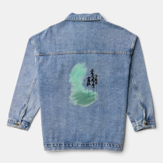 Veste En Jean Arbre vert scandinave art simple menthe moderne