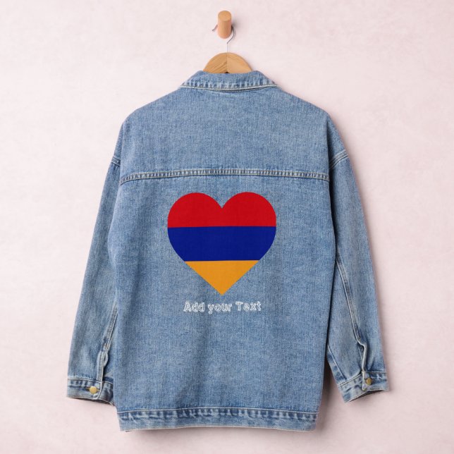 Veste En Jean Arménie Drapeau Mode Arménienne Fierté (Hangar)