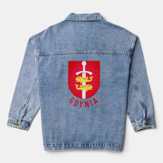 Veste En Jean Armoiries de Gdynia, Pologne (Verso)