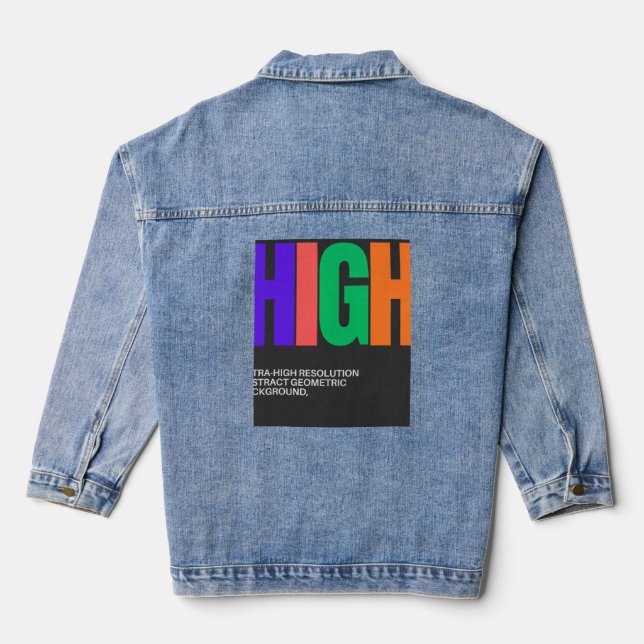 Veste En Jean Art abstrait haute résolution (Verso)