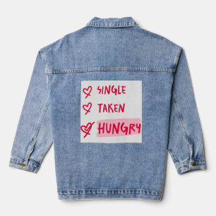 Veste En Jean Art de citation de relation drôle Unique Pris Faim