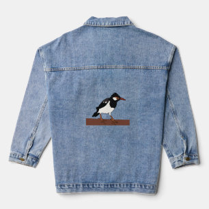 Veste En Jean Art du Mainate à Pieds Indiens