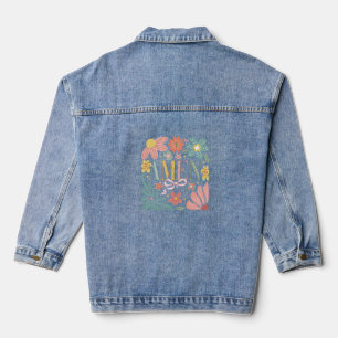 Veste En Jean Art Floral Amen