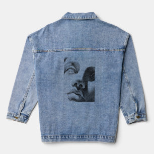 Veste En Jean Art matriciel : Visage de marbre classique