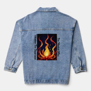 Veste En Jean Art vectoriel de flamme surréaliste - 4K Render po