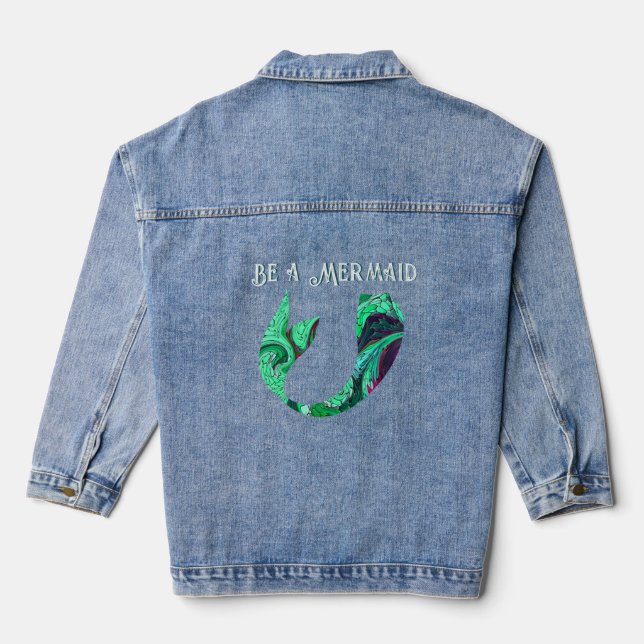 Veste En Jean Artsy Be a Mermaid Fish Tail (Verso)