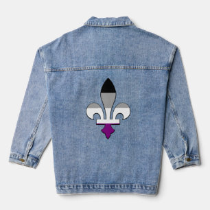 Veste En Jean Asexuality pride fleur-de-lis