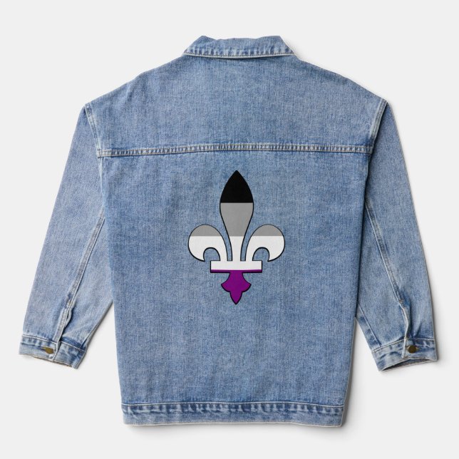Veste En Jean Asexuality pride fleur-de-lis (Verso)