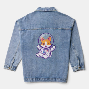 Veste En Jean Astronaut Chien mignon Sweatshirt de conception de