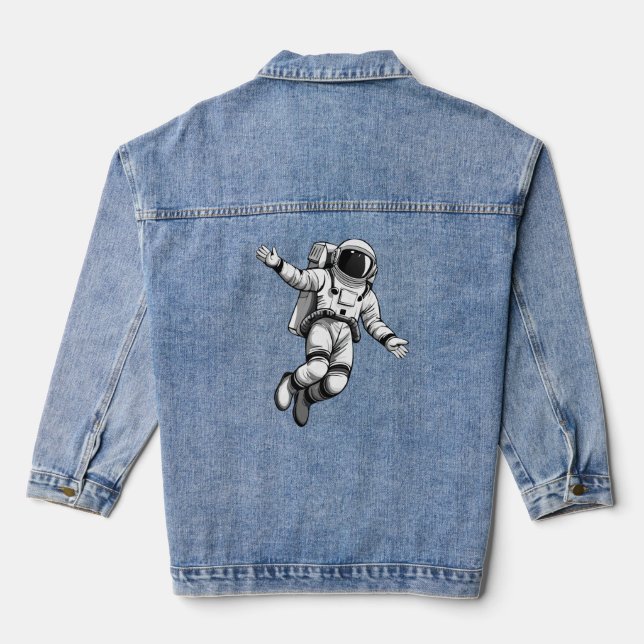 Veste En Jean Astronaute dans l'espace (Verso)