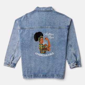 Veste En Jean Autisme Maman Indestructible Black Woman Autisme R