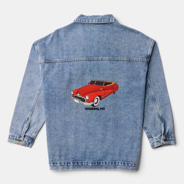 Veste En Jean Automobile classique rouge 1948 (Verso)