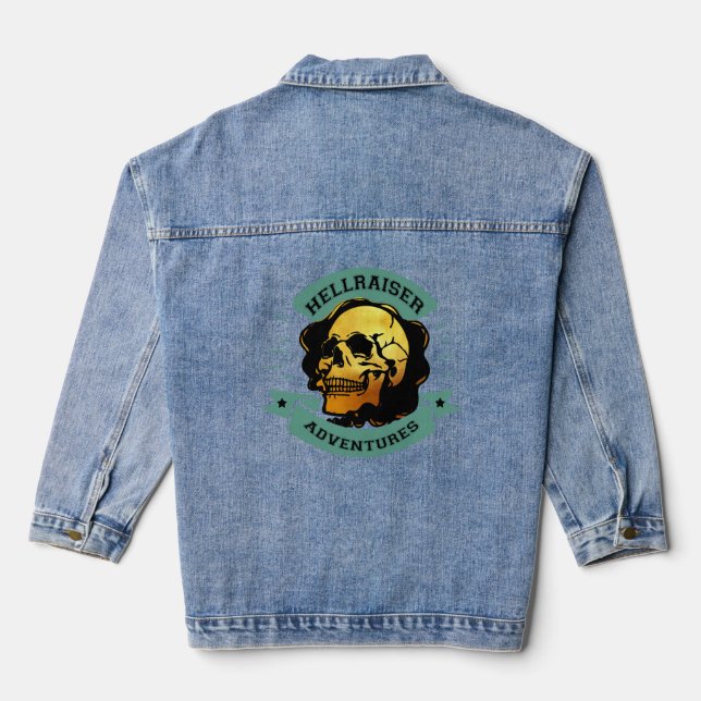 Veste En Jean Aventure de Hellraiser au crâne doré (Verso)