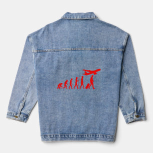 Veste En Jean Aviator Evolution Avion Pilote Homme Femme Enfant