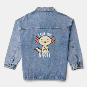 Veste En Jean Axolotl Pour Ados Enfants Mignonnes Je Vous Aime A
