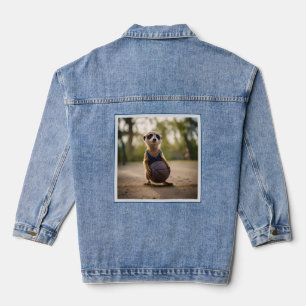 Veste En Jean Baby Meerkat Joueur de basket-ball,