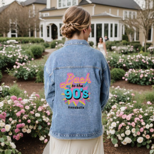 Veste En Jean Bach aux années 90 Rétro Vintage Enterrement de vi
